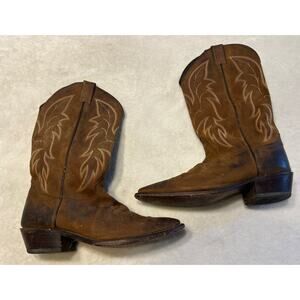 Justin Boots Men’s Size 10 D Brown Leather Apache Western Cowboy Boots 2263